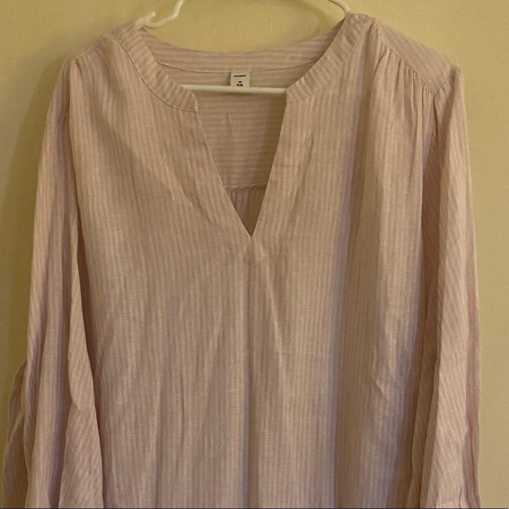 Old Navy V Neck Blouse - Long Sleeve